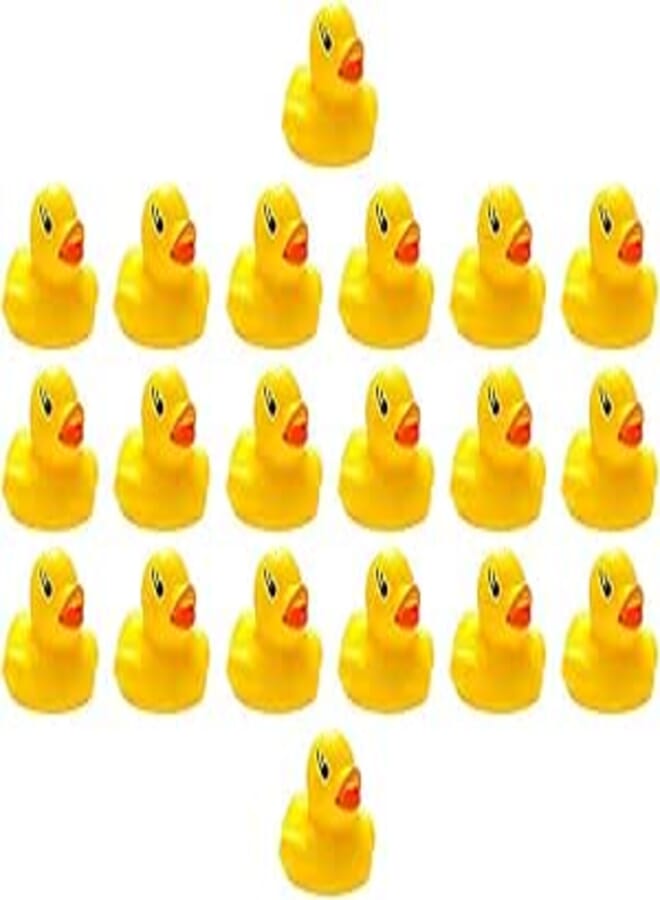 WEEMAN 20Pcs Mini Ducks Toys Baby Infant Bath Toy Set Animals Swimming Water Toys Cute Squeezing Duck Baby Bath Toys Kids Gift