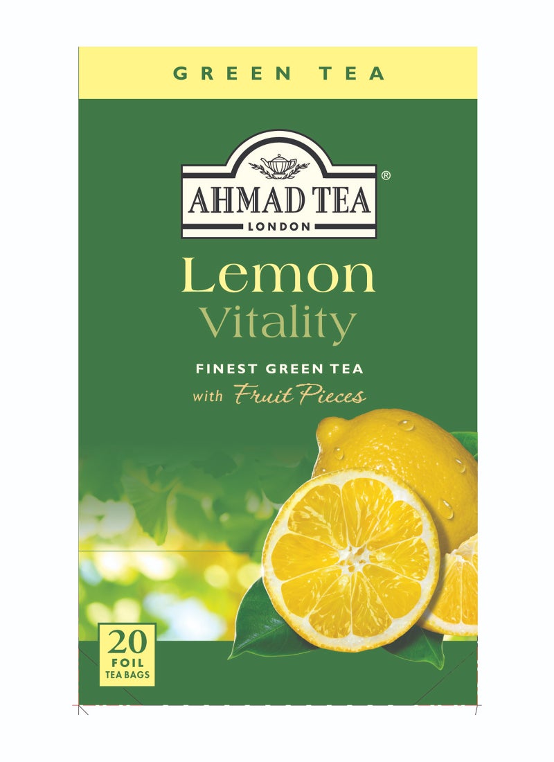 Ahmad Tea Lemon Vitality Tea 20 Teabags (40g) - Image 1
