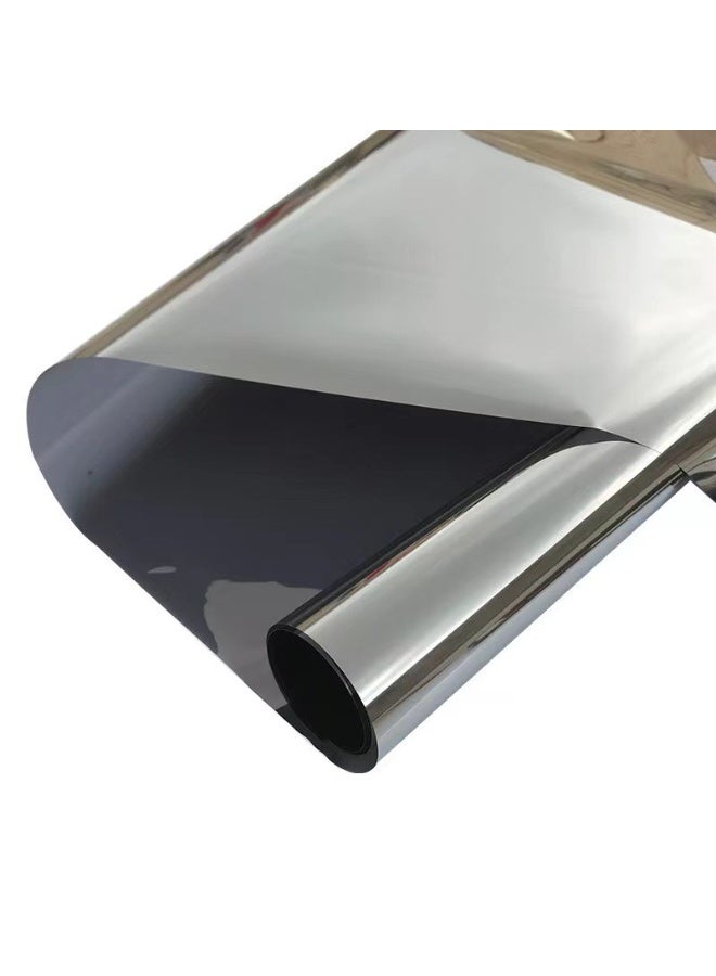 One Way Mirror Reflective Mirror Black Window Tint Film, Premium PET Explosion-Proof Heat Control Sun Blackout UV Protection Privacy Glass Film, 17.5 Inch x 6.5 Feet - Image 5