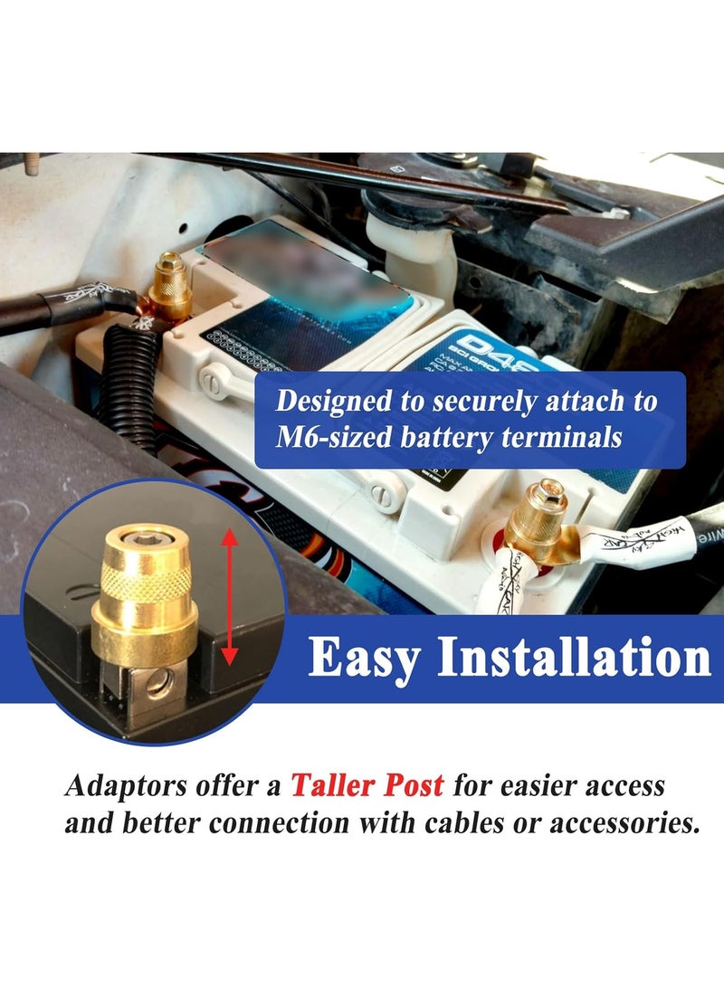 586 Tall Brass Post Adaptor (M6 Thread), GOLD,SILVER - Image 2