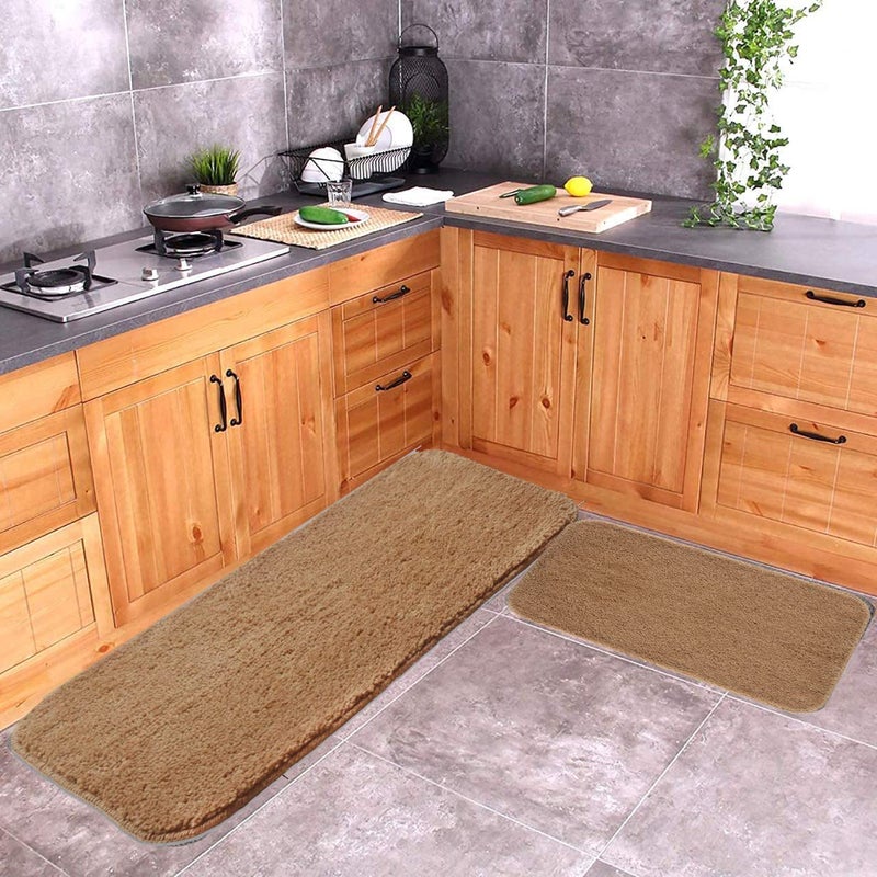 MODERN FAB Soft Kitchen Mat and Runner with Anti Skid Backing,Colour Biedge (40 x 60 & 40 x 120 cm) Set of 2 - Image 5