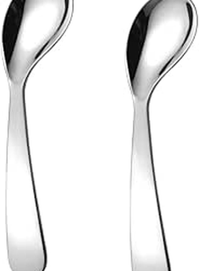 Baby Feeding Spoons Set of 2 Soft Tip Flexible BPA Free for Self Feeding Training - Image 1