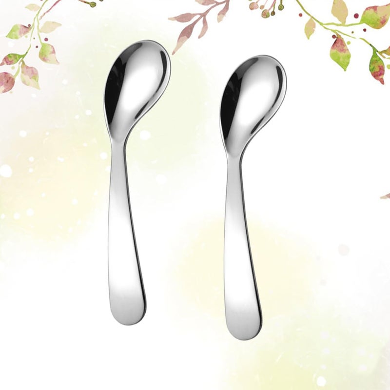Baby Feeding Spoons Set of 2 Soft Tip Flexible BPA Free for Self Feeding Training - Image 4