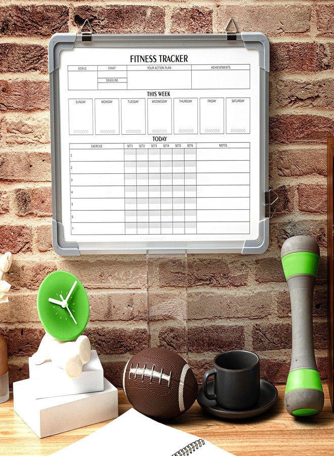 Lincia Fitness Tracker Whiteboard Workout Calendar for Home Gym Dry Erase Planner Hanging Removable to Do List for Wall Whiteboard with Aluminum Frame for Gym Fitness Program(16 * 12 Inch) - Image 3