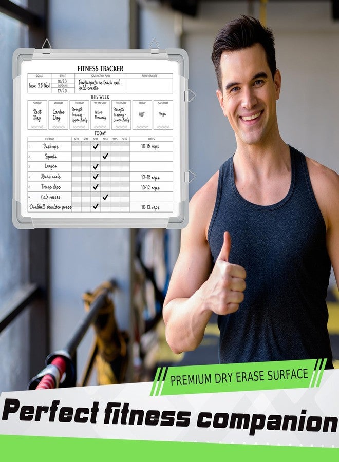 Lincia Fitness Tracker Whiteboard Workout Calendar for Home Gym Dry Erase Planner Hanging Removable to Do List for Wall Whiteboard with Aluminum Frame for Gym Fitness Program(16 * 12 Inch) - Image 5