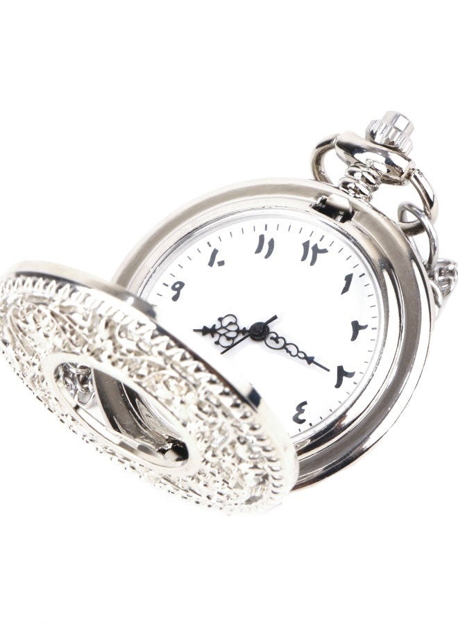 Vintage pocket watch with elegant silver engravings for men and women – classic luxury design - Image 3
