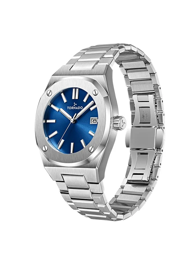 TORNADO Tornado AURORA TWILIGHT T23003-SBSN Men's Analog Display Watch & Steel Strap Silver