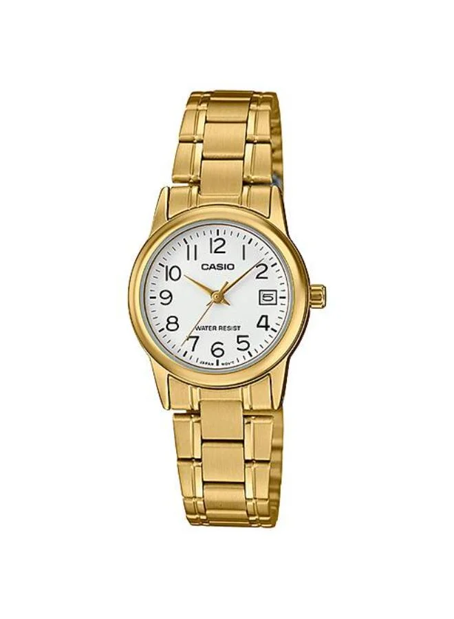 كاسيو Women's Stainless Steel Analog Watch LTP-V002G-7BUDF - 31 mm