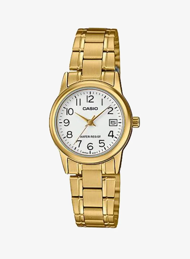 كاسيو Women's Stainless Steel Analog Watch LTP-V002G-7BUDF - 31 mm