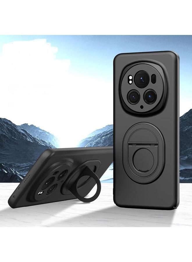 erorex Case Compatible With Honor Magic 6 Pro 5G Pc Shockproof Magnetic Ring Car Mount Stand Bumper Cover For Honor Magic 6 Pro 5G Black - Image 1