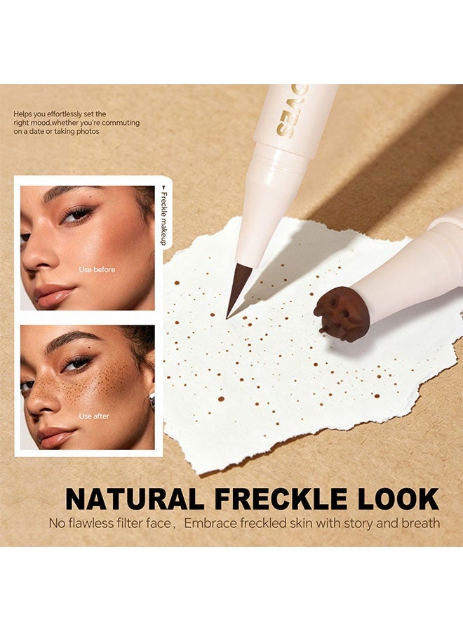 Sheloves Freck Please Freckle Tint,2 In 1 Freckle Stamp Pen, Waterproof & Quick-Dry Fake Freckle Pen for Natural Sun-Kissed Look, Long-Lasting Freckle Makeup Stamp. 01 FAWN - Image 3