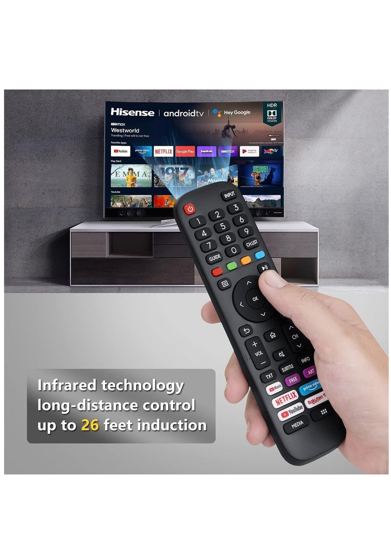 Universal Replacement for TV, New Upgraded Infrared Remote Control EN2G30H/EN2A30,with Netflix, Prime Video, YouTube, Rakuten TV Buttons