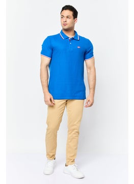Nordland Men Regular Fit Embroidered Logo Polo Shirt, Blue  - Image 4