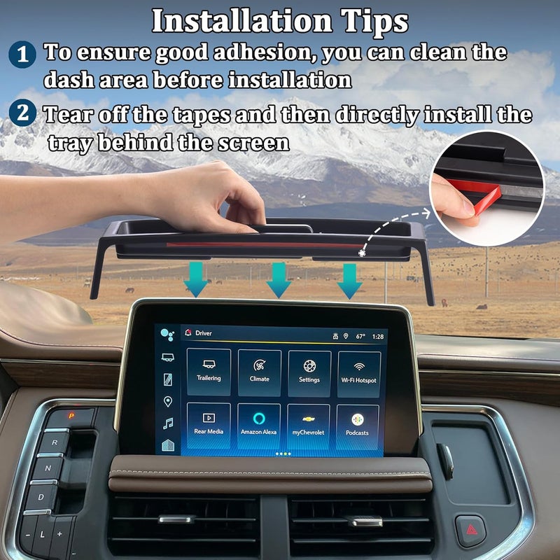 TOPINSTALL Wide Dash Console Tray for Chevy Tahoe/Suburban/GMC Yukon - Image 5