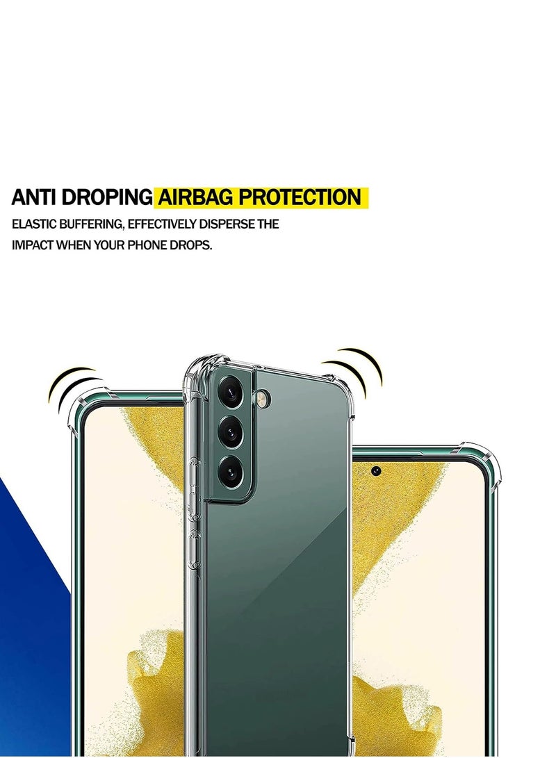 DUSALA For Samsung Galaxy S22 Clear Back Cover Case, Ultra Clear, Best Camera Protection Anti-Slip Grip Slim & Protective Back Case Cover for Samsung Galaxy S22 5G (6.1) - Image 3