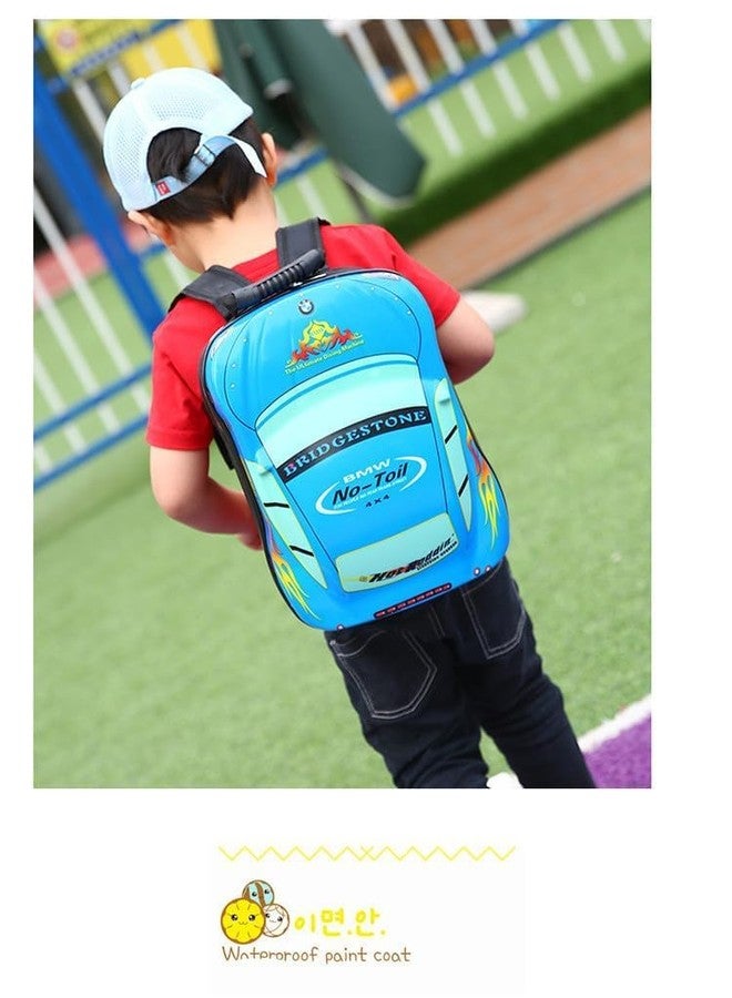 ADSON (Set of 2 Pcs - Trolley Bag and Picnic Bag 4D Car Shape Children Travel Luggage Spinner Rolling Universal Wheels with Telescoping Handle Suitcase Trolley Set 18 inch (Car Blue) - Image 3