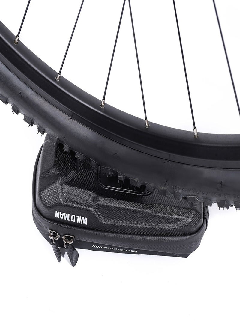 WILD MAN Bike Phone Bag Bicycle Handlebar Bag Front Frame Bag EVA Waterproof Cycling Storage Bag 0.6L with Touchscreen for Mountain Bike Road Bike - Image 3