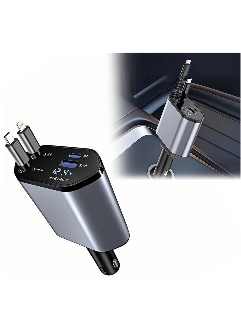 car charger with retractable cigarette lighter - Image 1