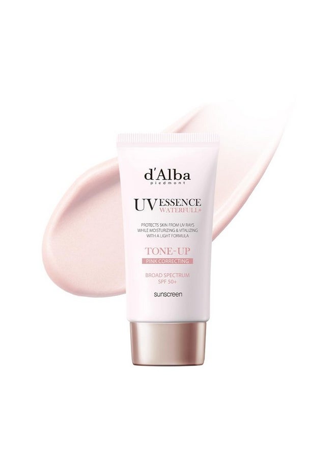 d'alba Piedmont Waterfull Tone-Up Sunscreen Serum Broad Spectrum Spf 50 + Korean Sunscreen For Face, All Skin Tones, Sweat Proof Formula (1.69 Fl.Oz.)  - Image 1