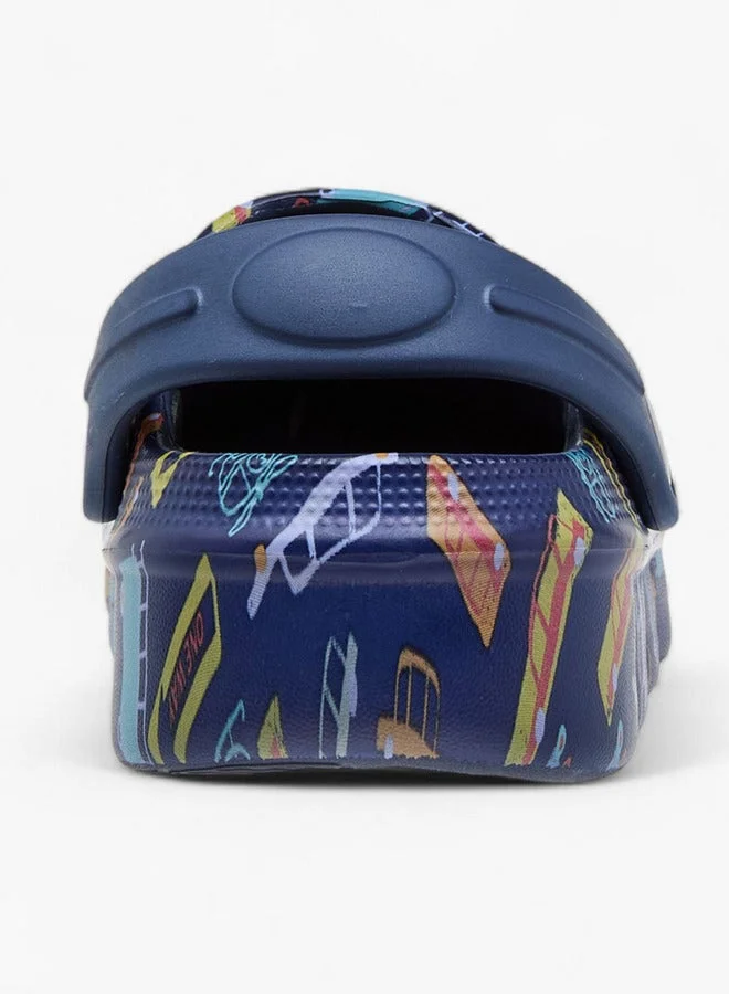 أكوا شباشب مطبوعة للأولاد بحزام خلفي