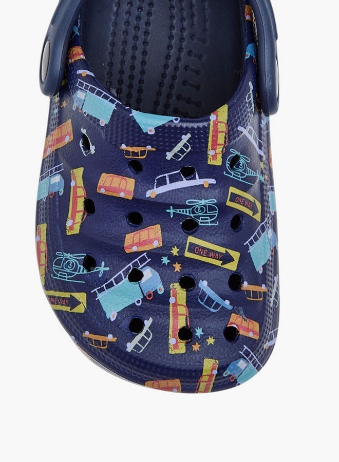 أكوا شباشب مطبوعة للأولاد بحزام خلفي - Image 4