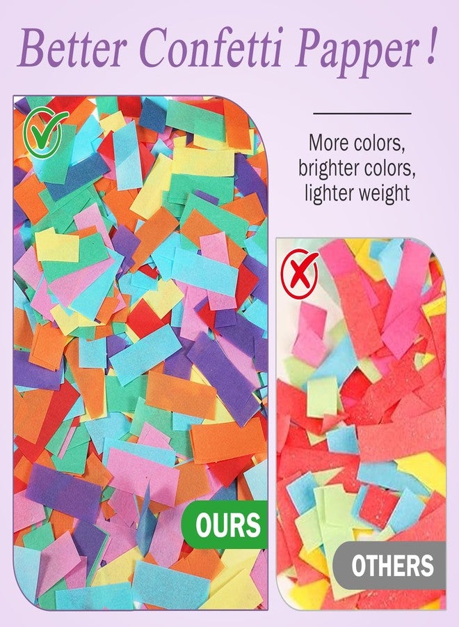 GAILROSO 6 Pack Confetti Poppers Multicolor Confetti Cannon - 12 Inch Biodegradable Party Poppers Shooters for Birthdays, Weddings, New Year's Eve, Christmas, Parties,Graduation Celebration - Image 2