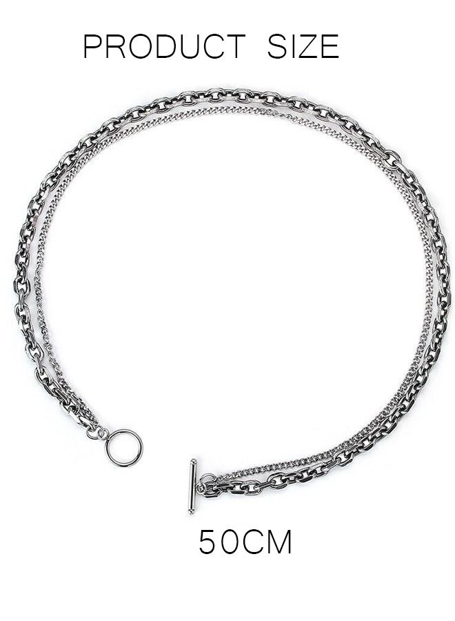 DUNISO Fashionable Necklace and Bracelet Chain set Cool Sweater Chain for Men and Women Jewelry Gift for Lover and Friend  - Image 4