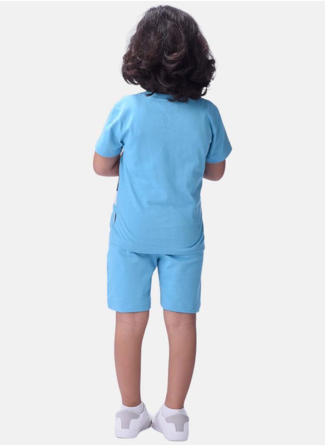URBASY - Patch Design T-Shirt & Shorts Set by Styli - Image 1