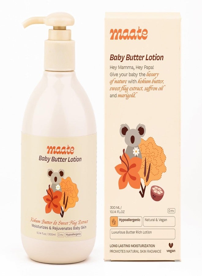 Maate Body Butter Lotion (300ml) | Enriched with Pure Kokum Butter & Sweet Flag Extract | Gentle Cream for Face, Skin & Body | Moisturizing Lotion for Kids 0–12 Years | Body Moisturizer - Image 2