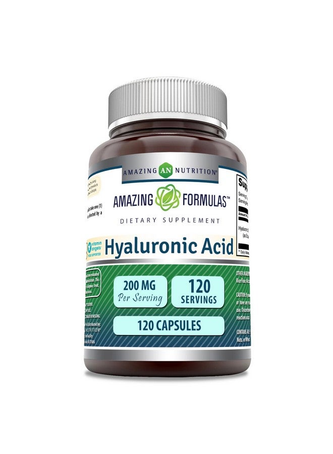 Amazing Nutrition Amazing Formulas Hyaluronic Acid Supplement | 200 Mg Per Serving | 120 Capsules | Non-GMO | Gluten Free | Made in USA - Image 1