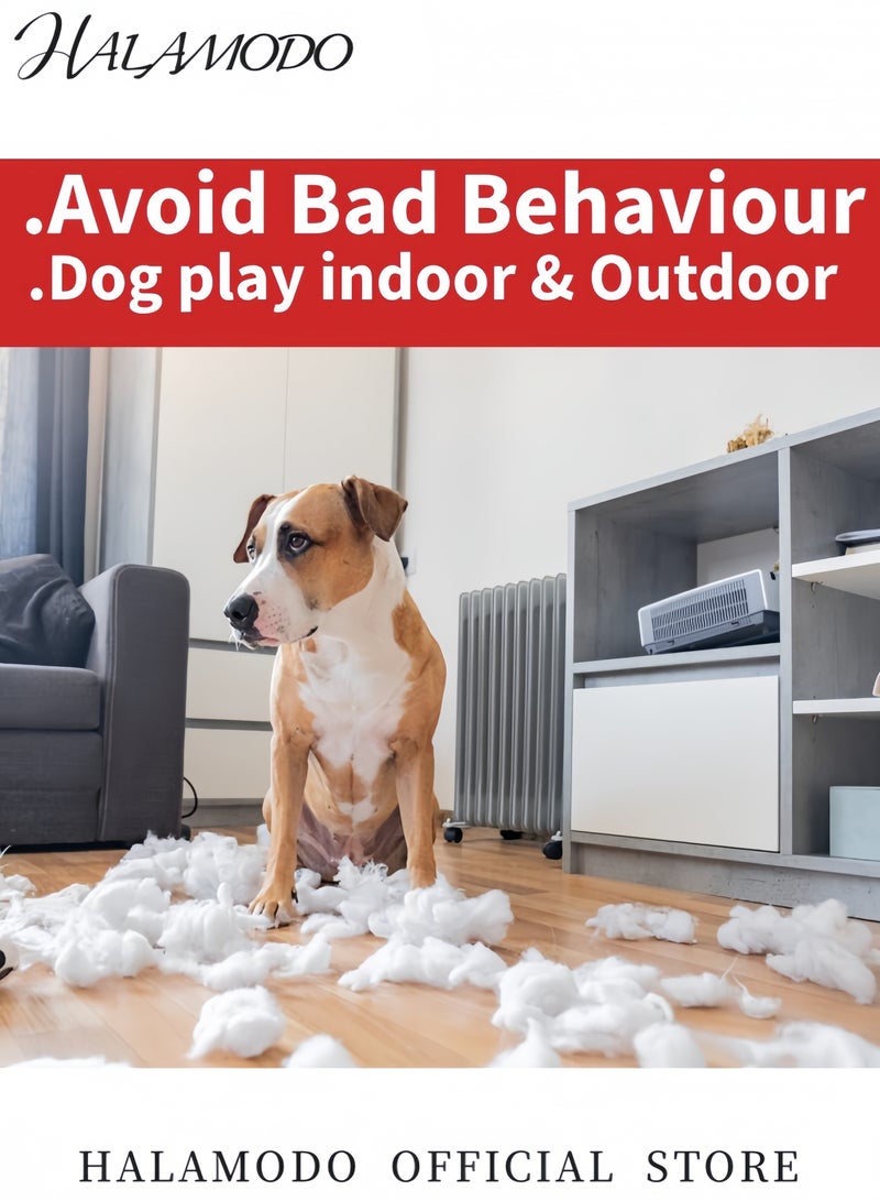 Halamodo كرة كلاب مبتسمة تصدر صفير لعبة لصحة الأسنان واللثة للكلاب العدوانية لعبة صفير لتخفيف التوتر للكلاب الكبيرة والمتوسطة لعبة مضغ لتنظيف الأسنان - Image 3