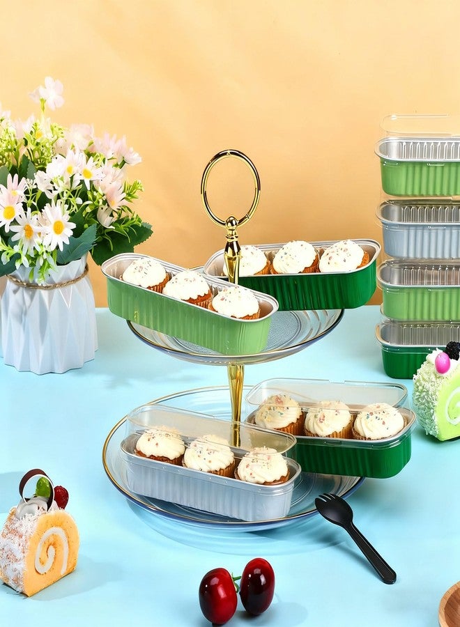 Blushtier 540 Pcs Sage Green Mini Loaf Pans with Lids and Spoons 6.8 oz Rectangular Aluminum Foil Baking Pans Mini Cake Tins for Wedding Birthday Party - Image 5