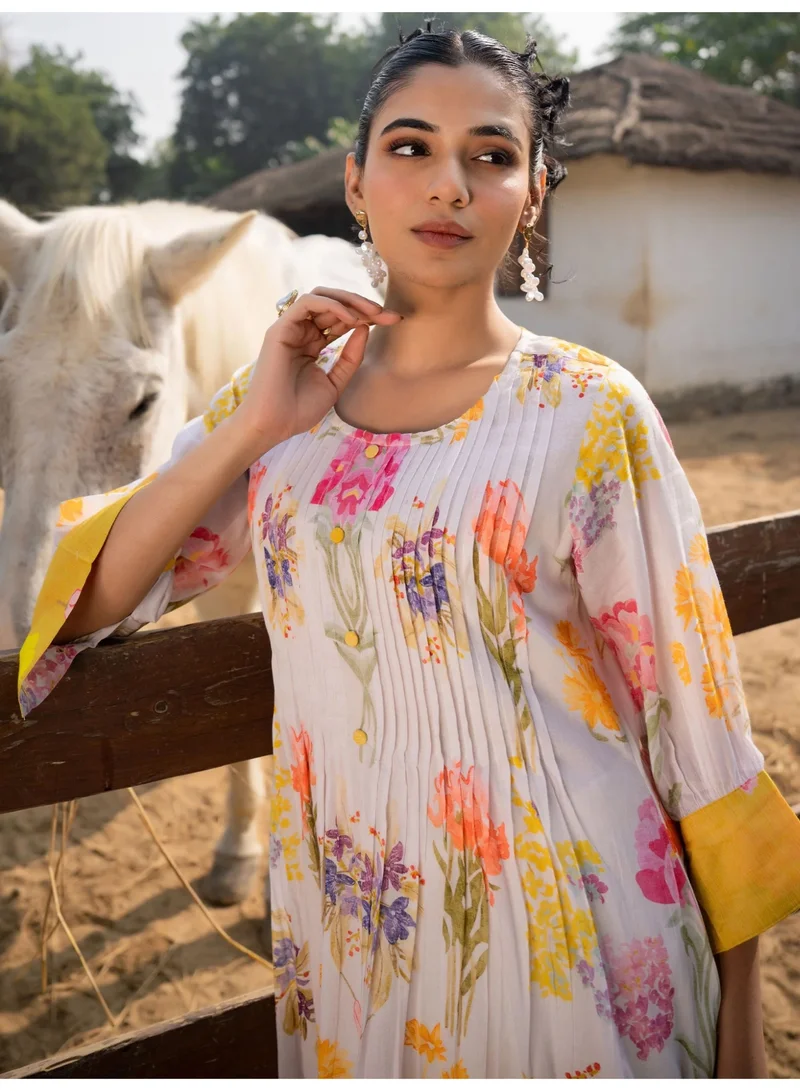 Ameya  multi-printed-a-line-kurta-trousers-set for Women | Best Price UAE