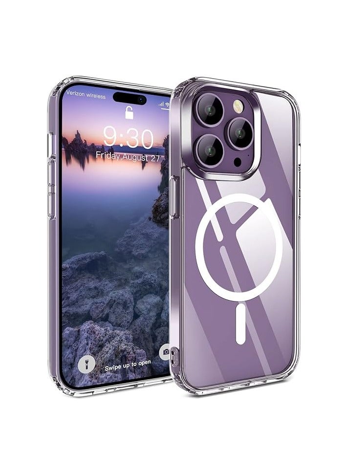 iPhone 14 Pro Case Compatible with Magsafe, Clear Magnetic Case for iPhone 14Pro Anti Yellowing Shockproof Cover Protection [2022][6.1 inch] - Image 1