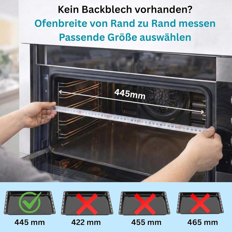ICQN صينية خبز مقاسات 445 × 375 مم، مطلية بالإينامل ومقاومة للخدوش؛ مناسبة لأفران Whirlpool، Ignis، Bauknecht، Indesit، Algor، Neckermann، Lloyds. - Image 3