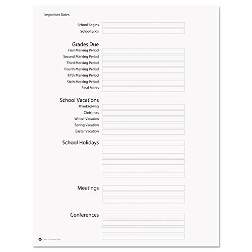 House of Doolittle 51407 Class Book, Embossed Leather-Like Cover, 11 x 8-1/2, Blue - Image 3