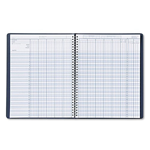 House of Doolittle 51407 Class Book, Embossed Leather-Like Cover, 11 x 8-1/2, Blue - Image 1
