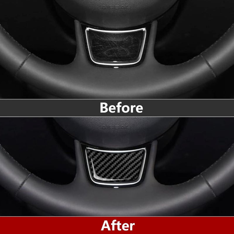 Yurefax غطاء تريم عجلة القيادة من يوريفكس للكربون لسيارات A4 B8 A5 - Image 4