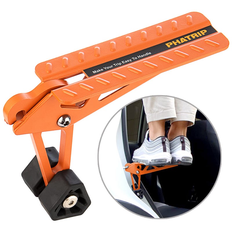 Generic Phatrip Car Door Step, Folding Car Door Pedal, Ladder for Cars, Climbing Aid, Easy to Get to the Roof, Universal Doorstep, Fits Vehicles with U-Door Traps, SUV, Jeep, RV 