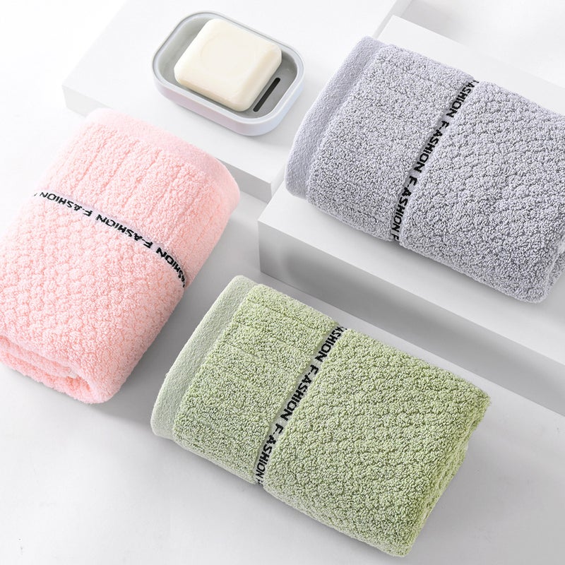 general Feifei Plaid Cotton Towel Soft Absorbent Hand Towel for Adults - Image 5