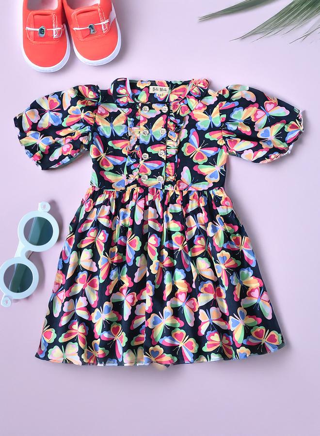 بيلا مودا فستان بطبعة فراشة - Image 1