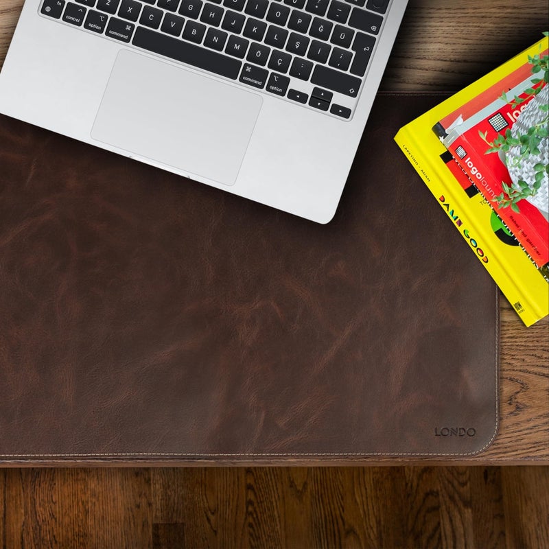 Londo Top Grain Leather Extended Mouse Pad – Large Desk Mat for Office & Gaming, Smooth Writing Surface, Non-Slip Base, Durable & Stylish Workspace Accessory - Image 3