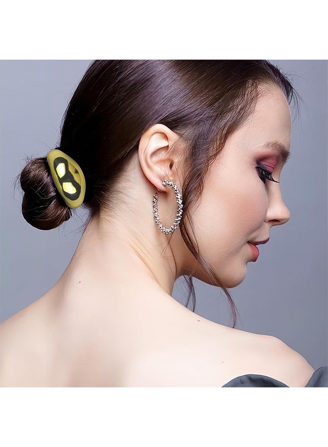 4-Piece Gold Metal Hairband,Elastic Ponytail Holder for Women, Elegant and Versatile Hair Accessories - Image 5