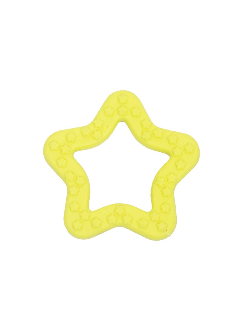 PL - لعبة المضغ على شكل نجمة - صغيرة - أصفر نيون