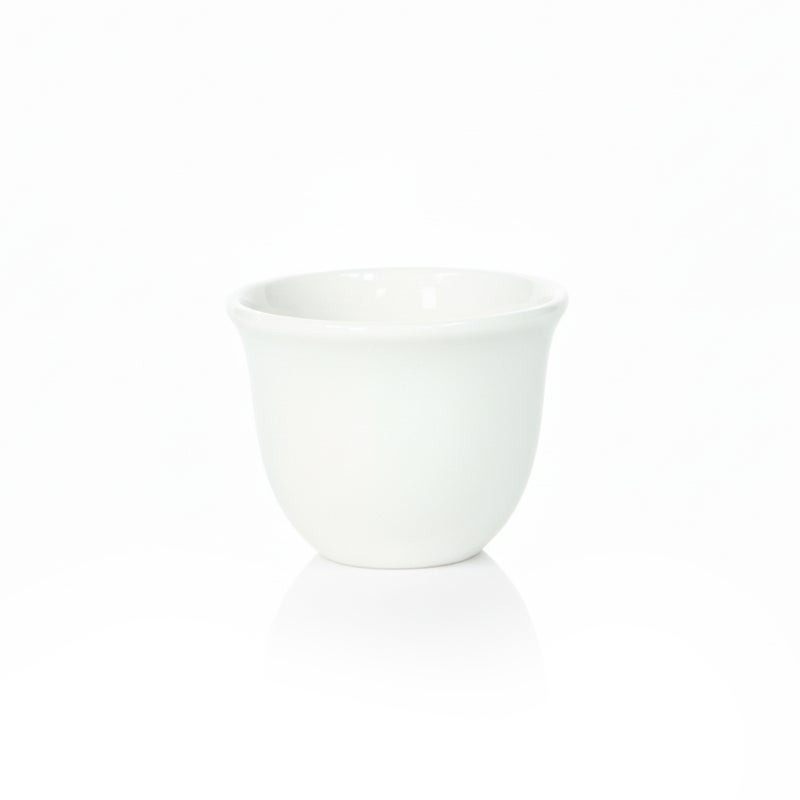 Shallow CAWA White Porcelain & Bone China Cups Set  12 PCS, 90ml Arabic Coffee & Espresso Cups | Minimalist White Gahwa Cups for Daily Use, Ramadan, Eid, Diwali, Coffee Station&Gifting - Image 4