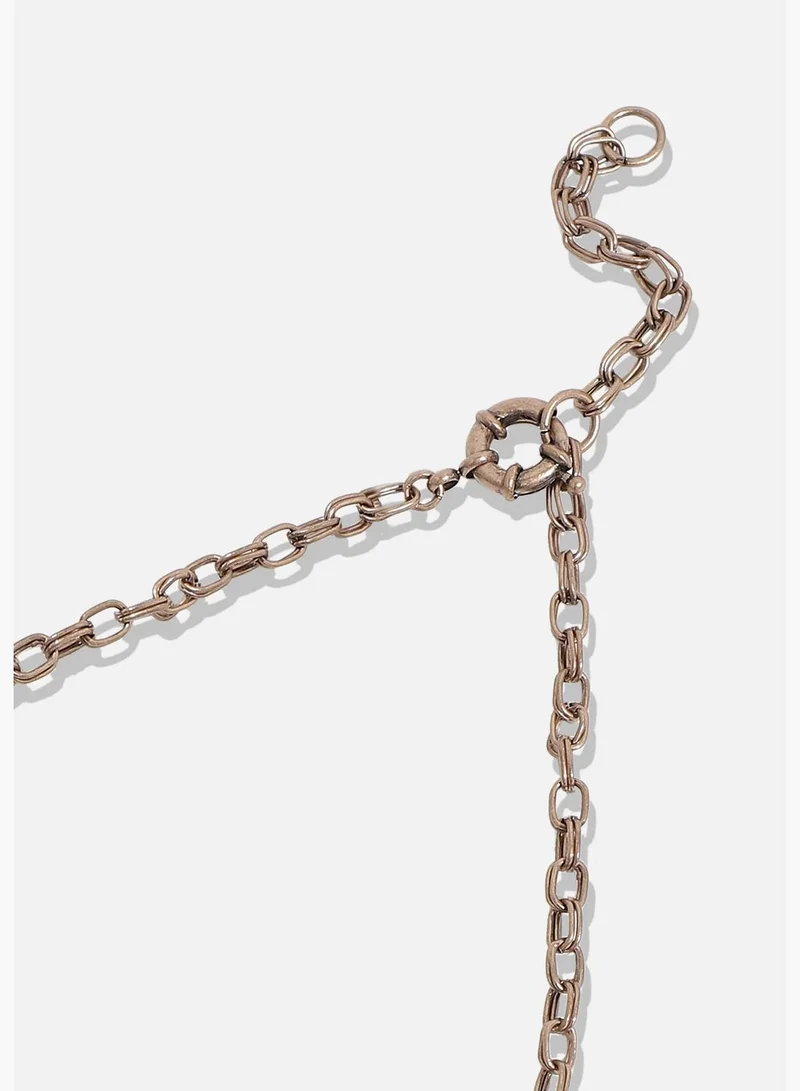 SOHI Gold Plated Designer Stone Party Necklace For Women