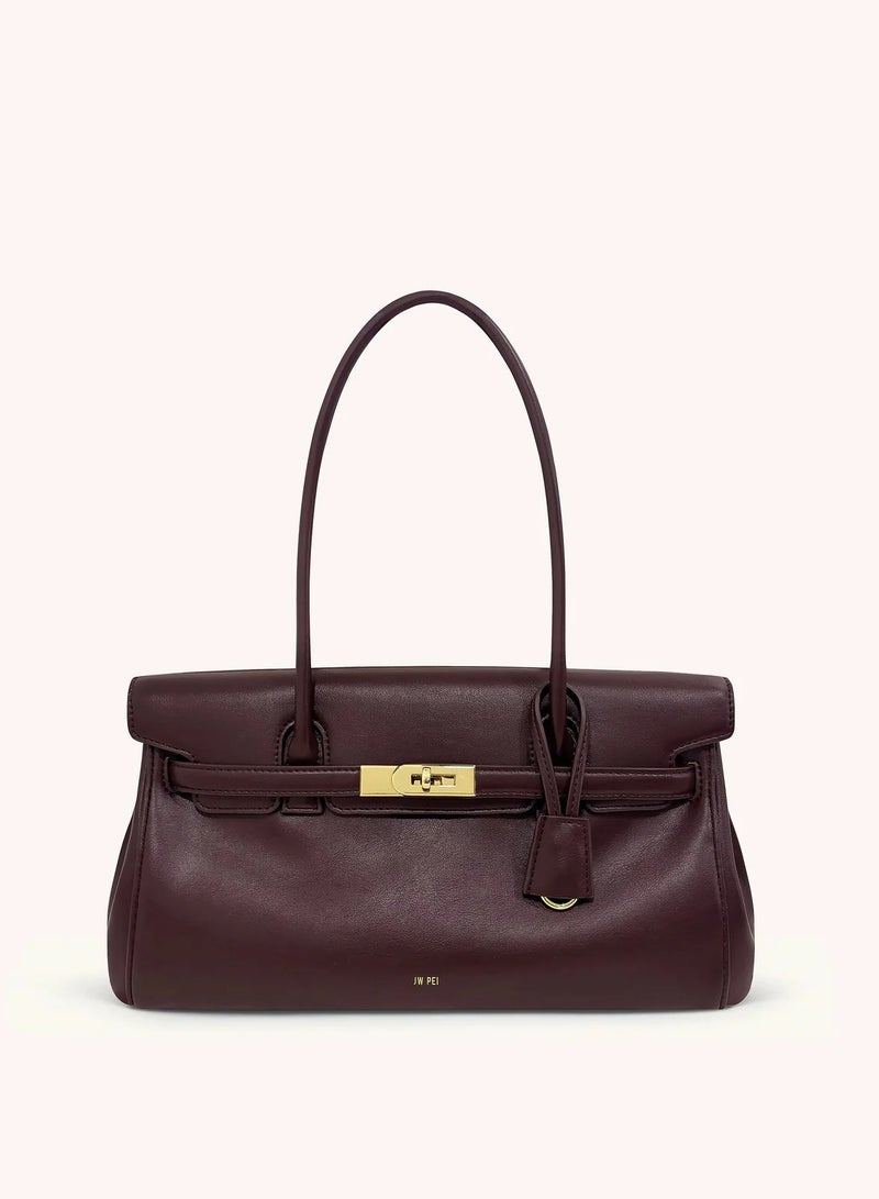 JW PEI Yara Shoulder Bag - Dark Burgundy - Image 1