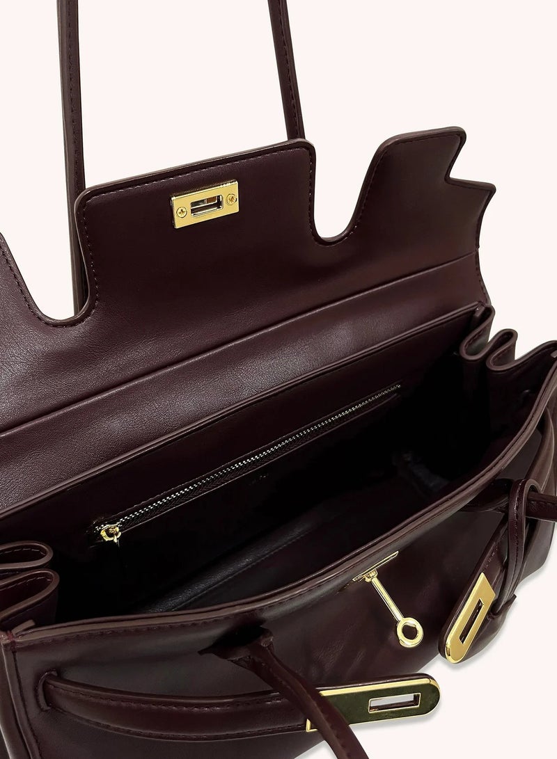 JW PEI Yara Shoulder Bag - Dark Burgundy - Image 4