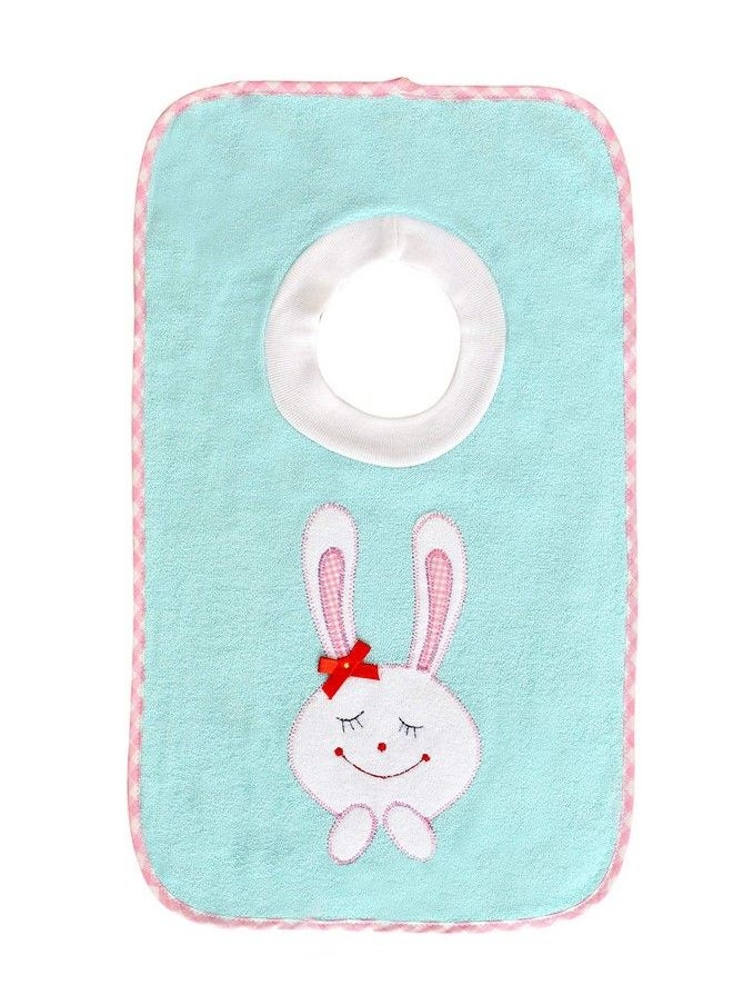 The Little Lookers Soft Terry Cotton Baby Bibs With Comfortable Round Neck For Bottle Feeding & Breast Feeding ; Double Layered Skins For Quick Absorption & Fast Drying (Bib 0519 Green & Pink Pack Of 2)  - Image 5
