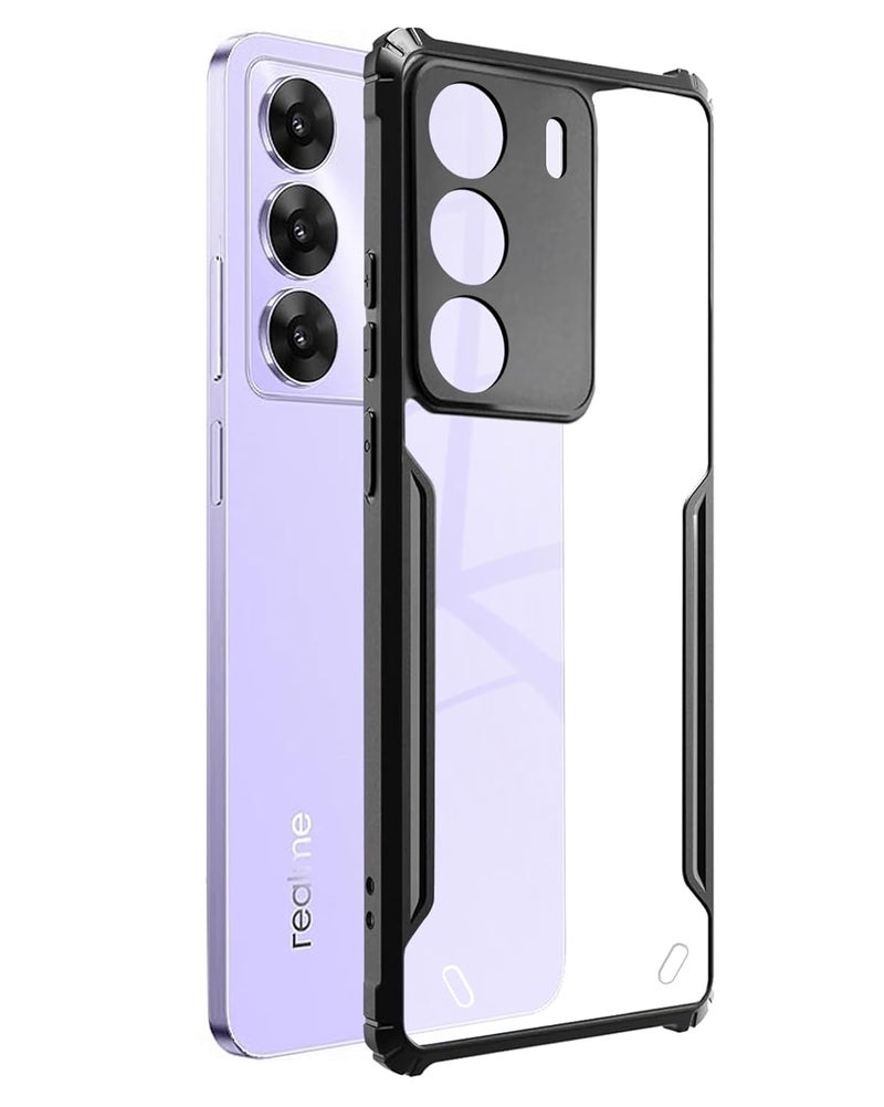 SPAZY CASE غطاء خلفي لـ ® Realme Narzo 80 Lite/Narzo 80x / Realme P3x / Realme 14x | غطاء خلفي شفاف من الكريستال الصلب مع واقي TPU، غطاء حماية ضد السقوط - Image 1
